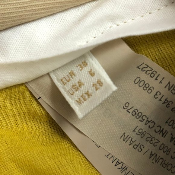 Massimo Dutti Runway Yellow High Rise Crop Pants - Picture 6 of 16